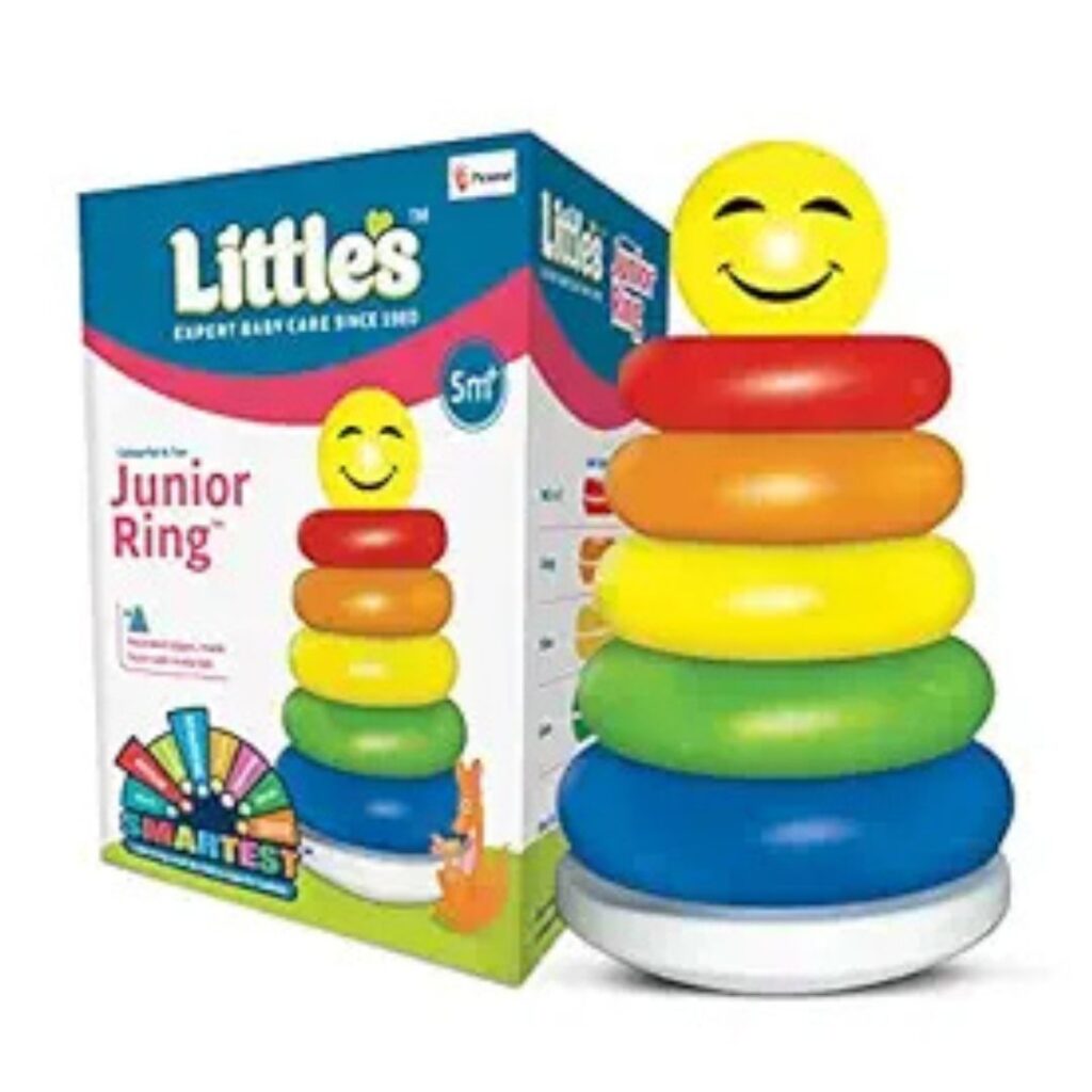 Little's Junior Ring | Stacking Toys for Kids | 6 rings Multi-Colour Kids Toys | Colorful Toddler Activity Toy
